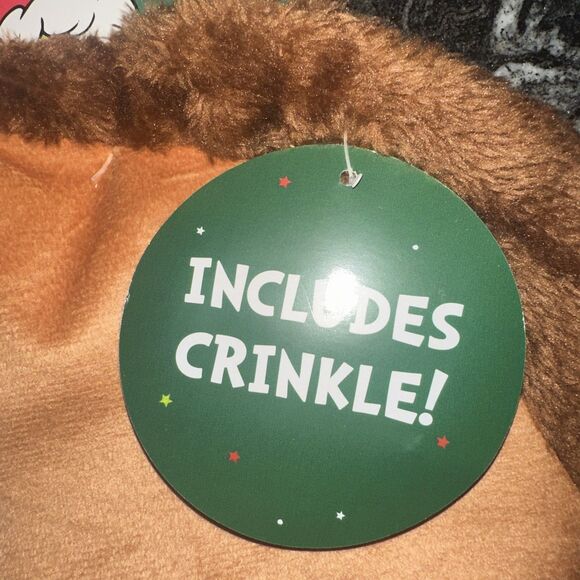 NWT Fetch For Pets Dr Seuss The Grinch Max Sherpa Cat Play Sack Crinkle 20” - Picture 8 of 9